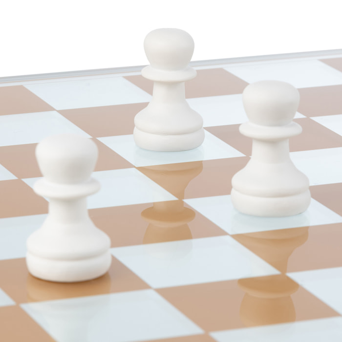 J-Line Échiquier - polyrésine - multicolore