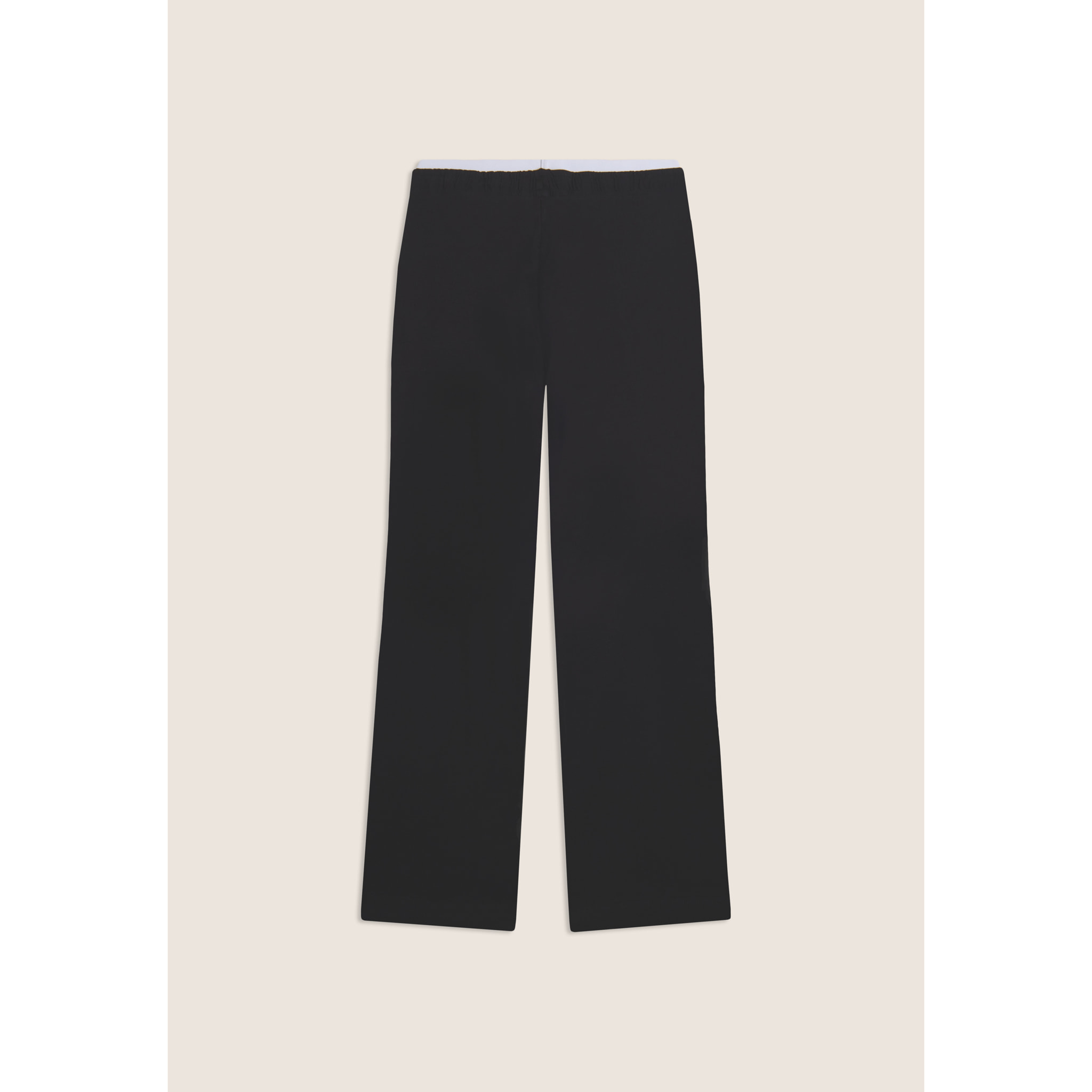 Pantaloni vita alta con fondo leggermente a zampa