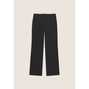 Pantaloni vita alta con fondo leggermente a zampa