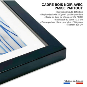 Affiche reproduction abstraite"" par là "" Affiche sous cadre noir
