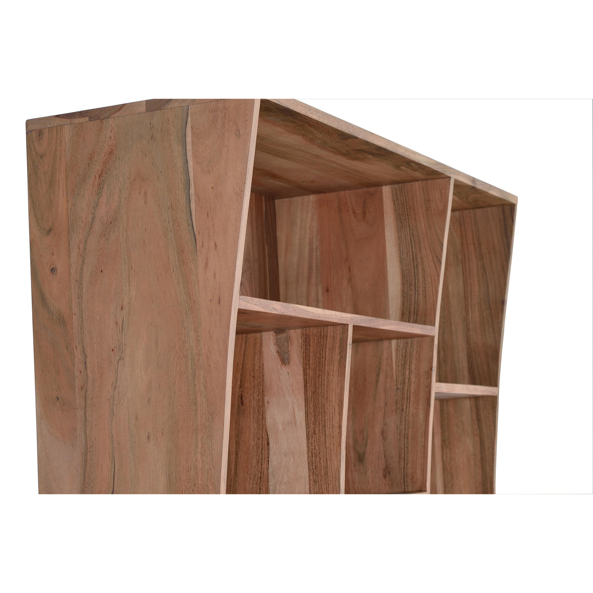 Librería de Madera de Acacia 120 Cm Estilo Rústico Moderno