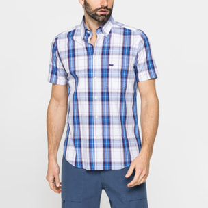 CAMICIA A MANICA CORTA IN COTONE CON FANTASIA