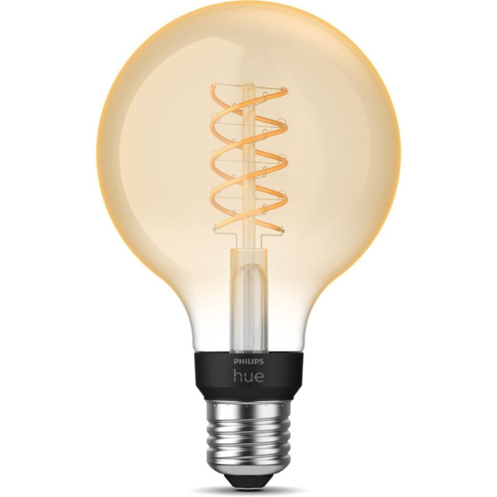 Ampoule LED connectée PHILIPS HUE White E27 9W Filament Globe