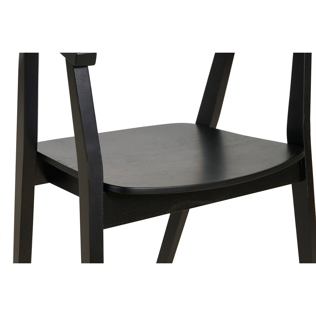 Chaises design noires en bois (lot de 2) BAHIA
