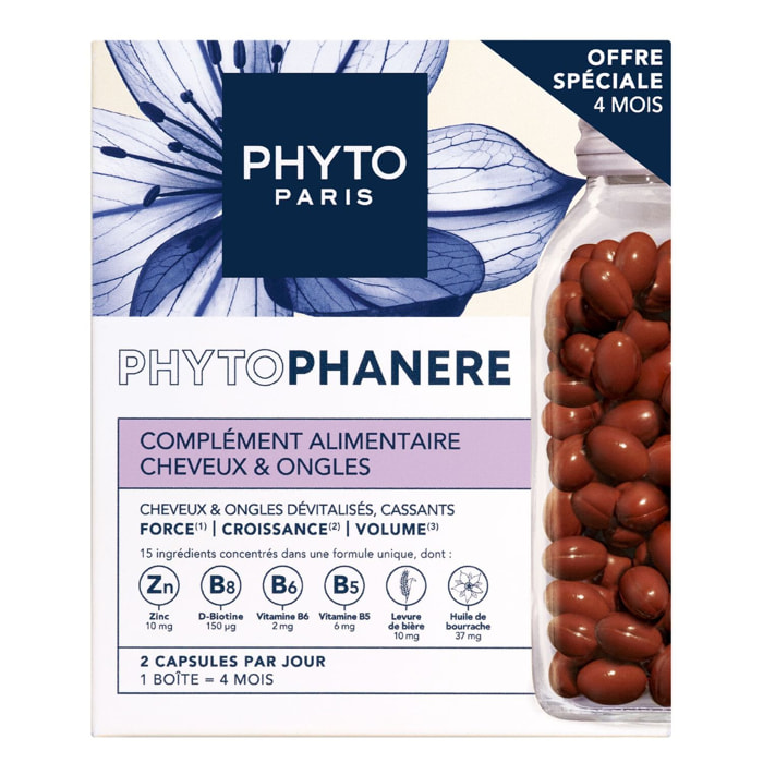 Phytophanere - Complément alimentaire capsules cheveux & ongles – 240 capsules