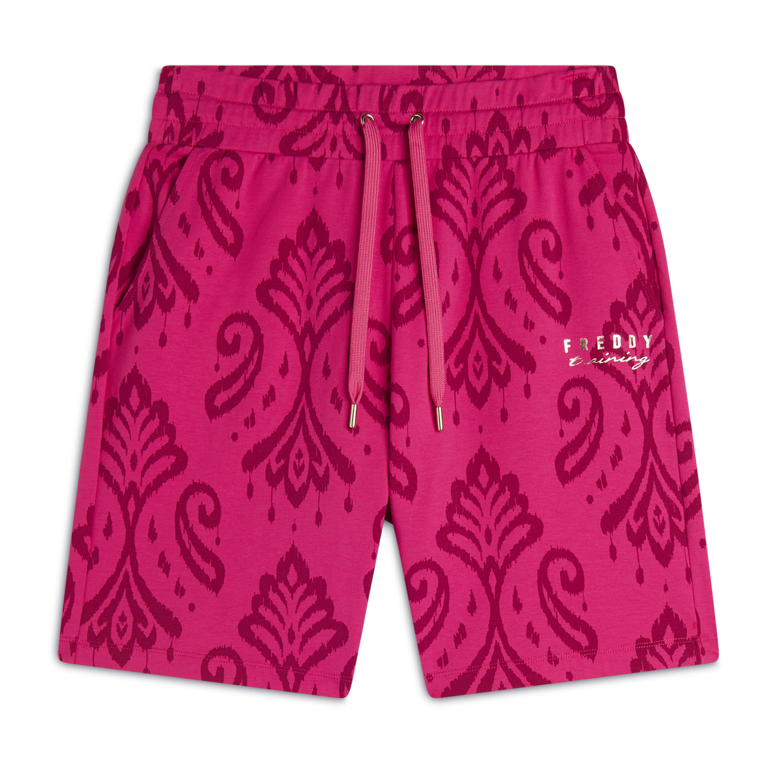 Bermuda in jersey con stampa floreale