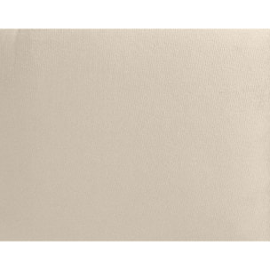 Torreon - lit coffre - 140x200 - sommier inclus - en velours - Beige