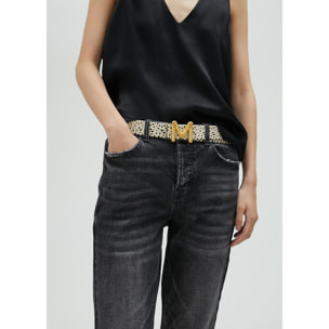 Cintura double face stampa dalmata