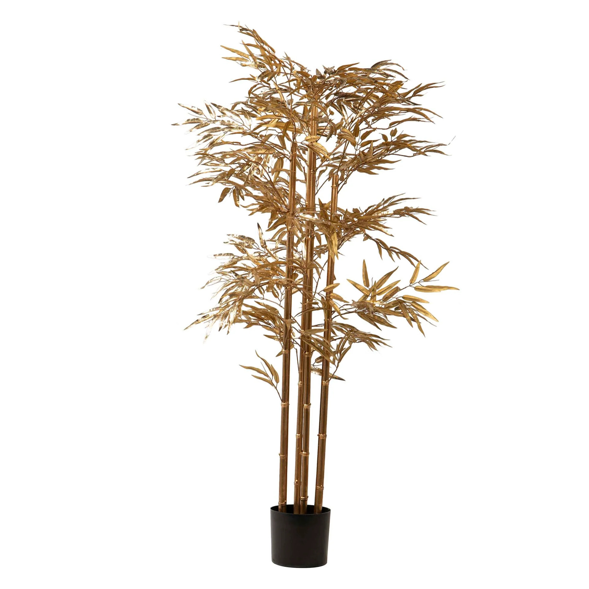 Arbol Bambu Dorado Con Maceta 78x51x167 Cm