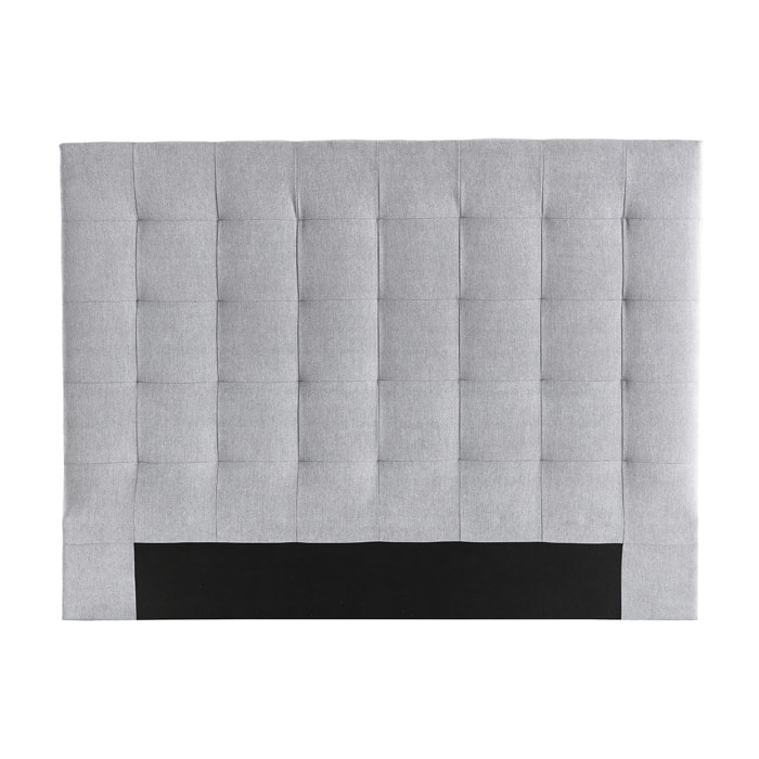 Tête de lit capitonnée en tissu gris L160 cm HALCIONA