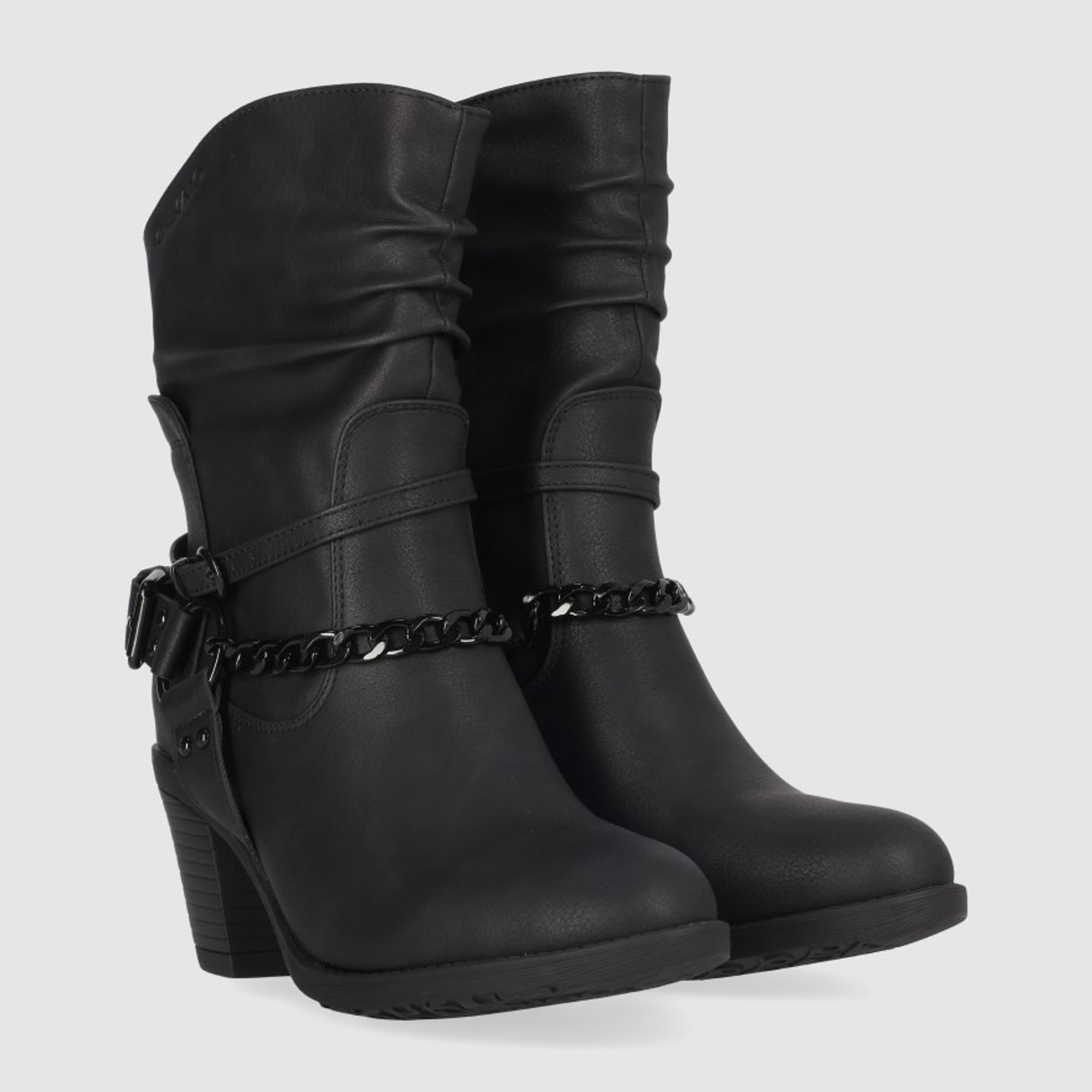 Botines - Negro - Tacón: 7 cm