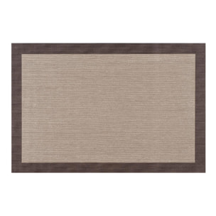 Alfombra de vinilo tejido LEBLON con cenefa Beige-choco