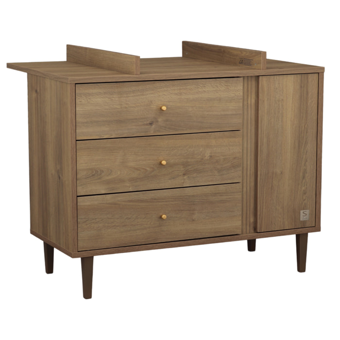 Plan à langer pour commode 3 tiroirs et 1 portes