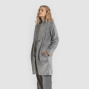 Bata terciopelo Raya Cremallera Índigo