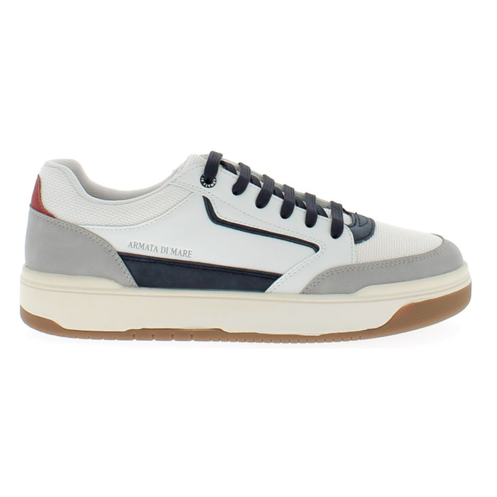 Armata di Mare Scarpe Uomo Sneakers Casual Stringate con Soletta Rimovibile in Memory Foam AMU S25D737 Off White