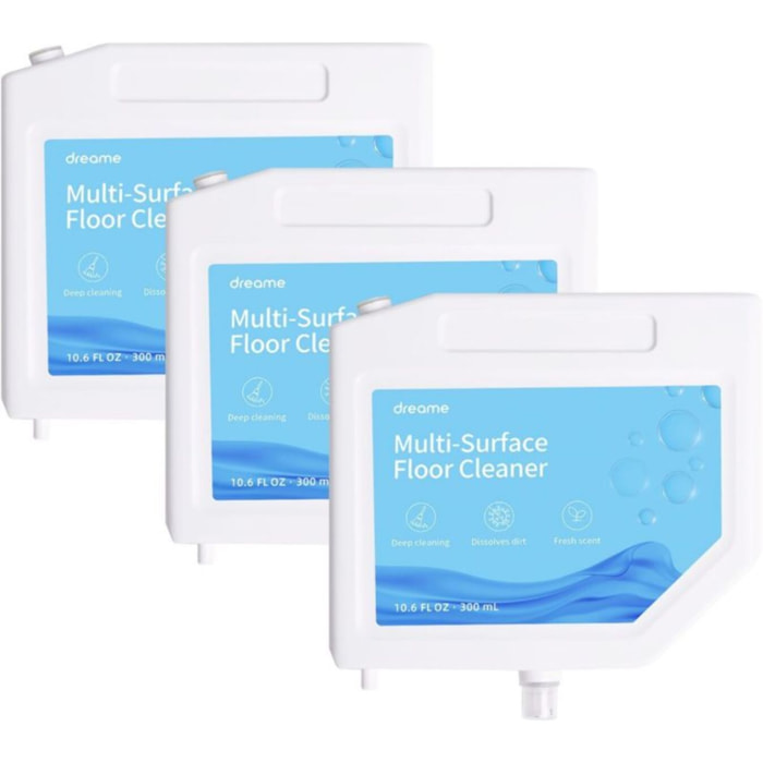 Détergent DREAME pour aspirateur robot laveur modèle  L10s Ultra - 3 cartouches de 300 mL