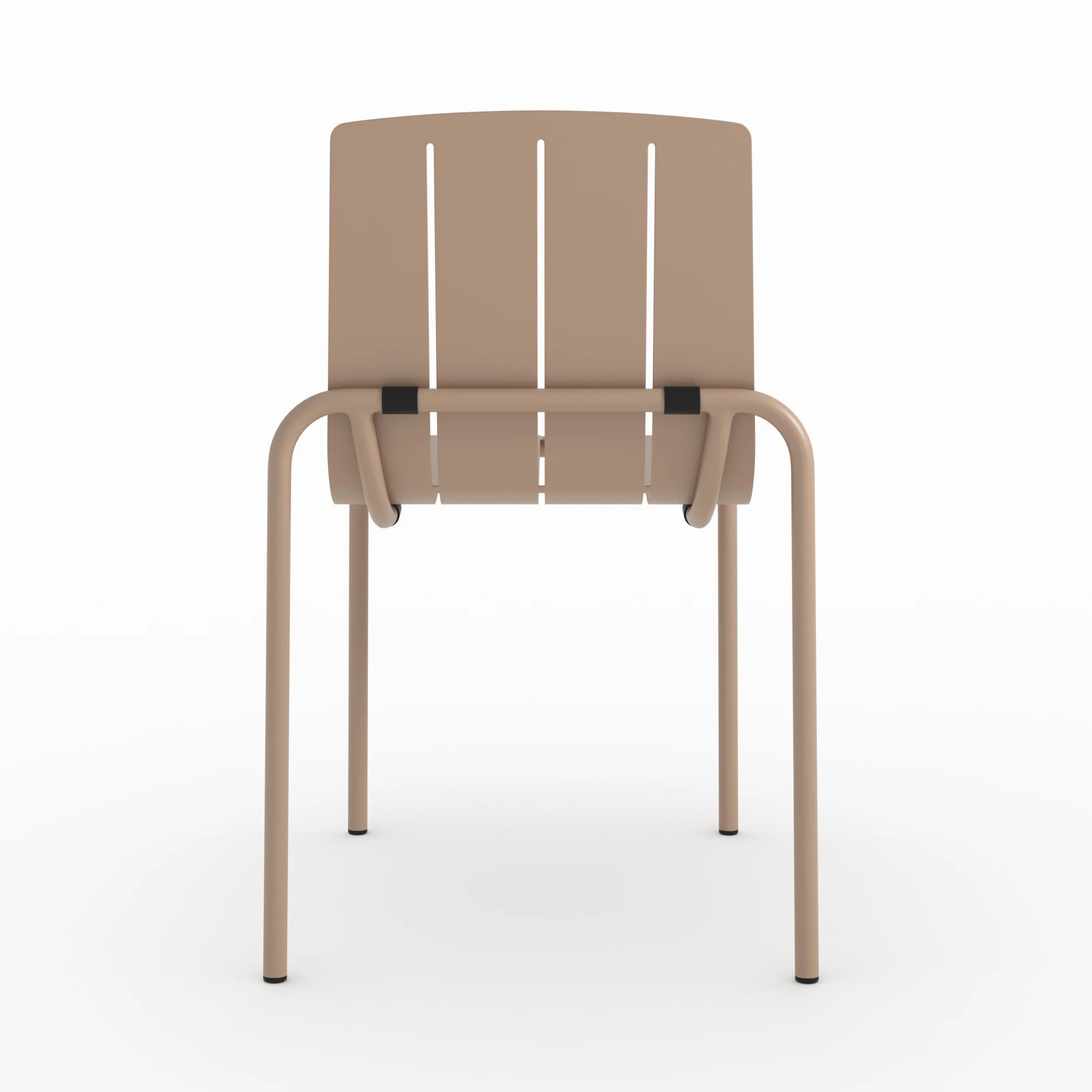 Lot de 2 chaises de jardin en métal taupe - Suna