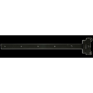 Penture festonnée bout carré fer de 30x3,5 mm époxy noir lg 500 mm - TIRARD BURGAUD - 951130