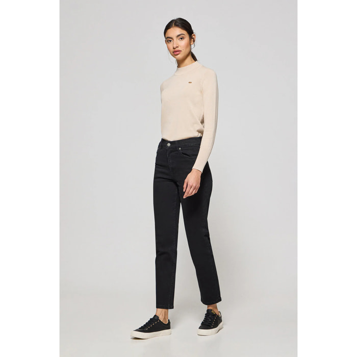 Jeans Telma neri con particolari Polo Club