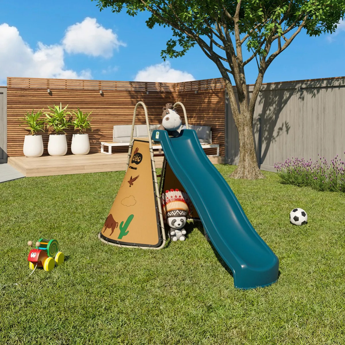 Toboggan Tipi SIOUX 2,22 m, 3-14 ans