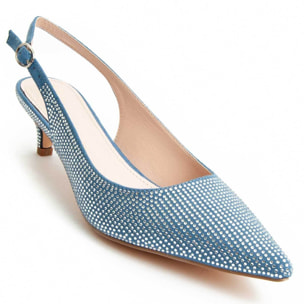 Zapato de tacón - Azul - Altura: 4 cm