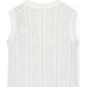 Body cruzado bebé sin mangas perlé