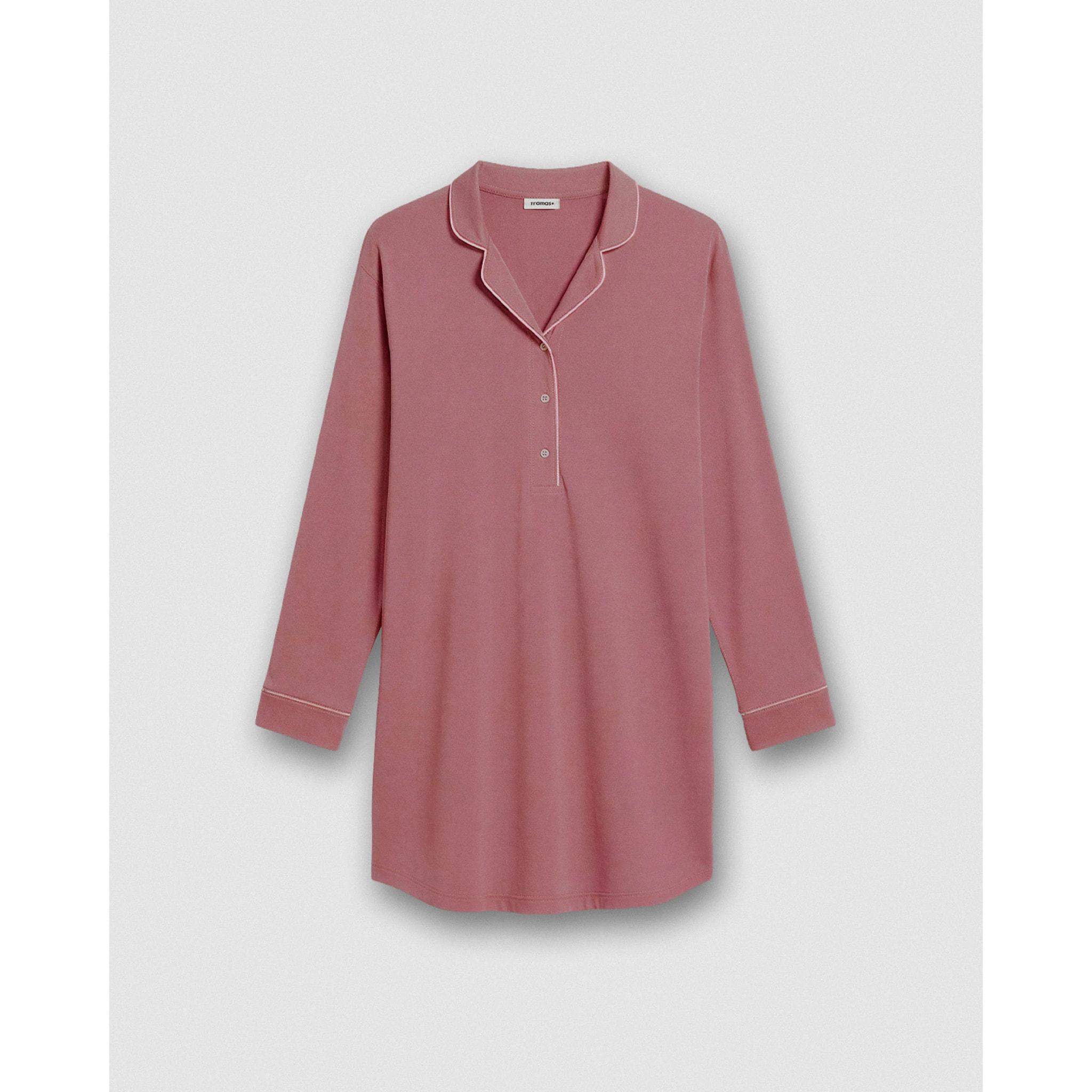 Camicia da notte cotone liso malva