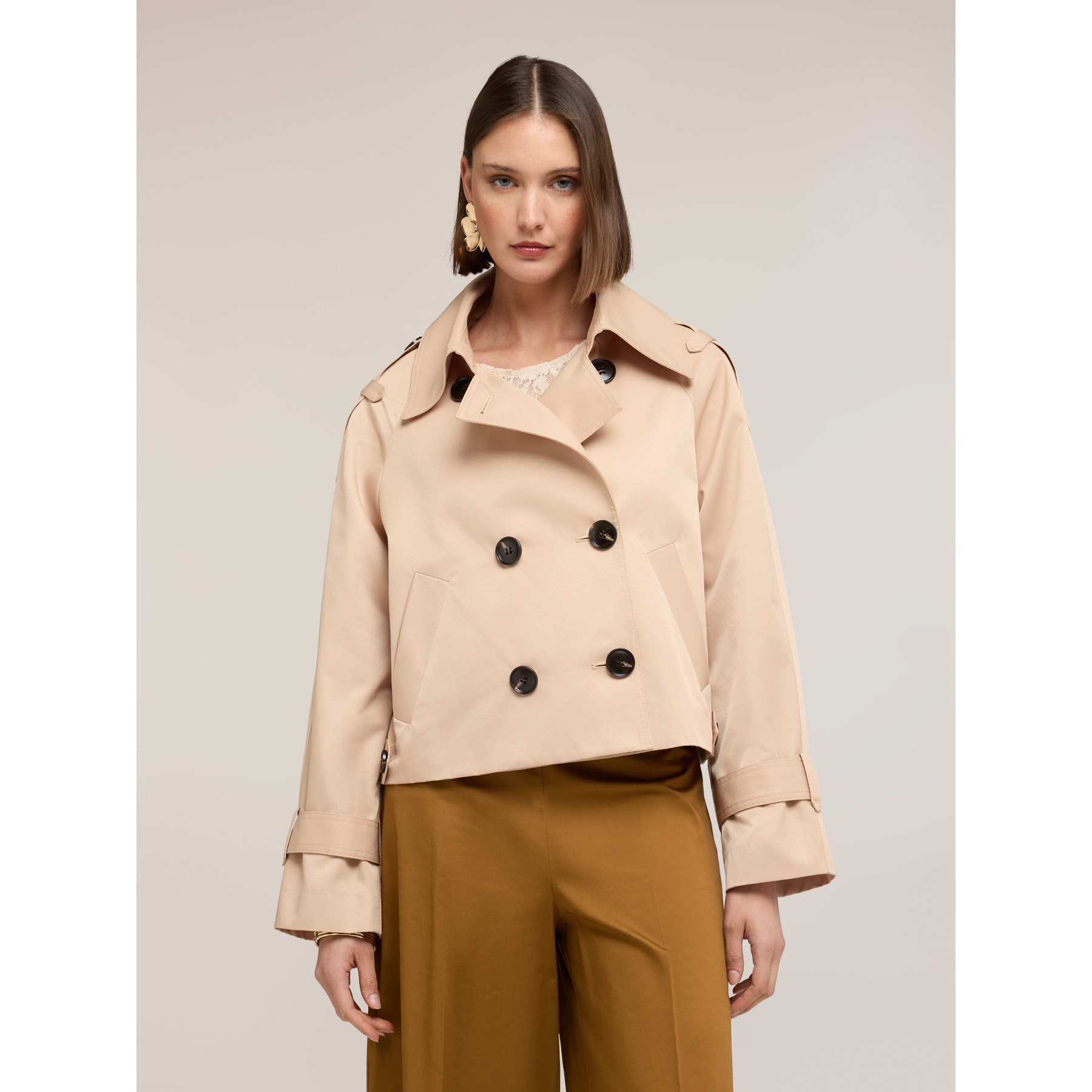 Motivi - Trench corto doppiopetto - Beige