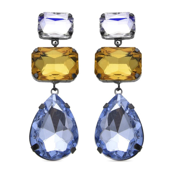 Pendientes Lux by Lux acabadoss en oro amarillo 18k