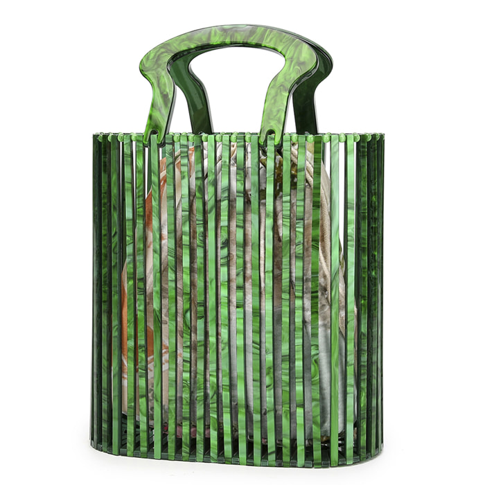 Zoppola borsa a mano in metacrilato.