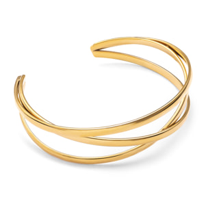 Bracciale Triple Diana Acciao Placcato Oro