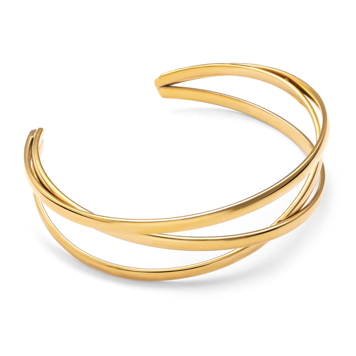 Bracciale Triple Diana Acciao Placcato Oro
