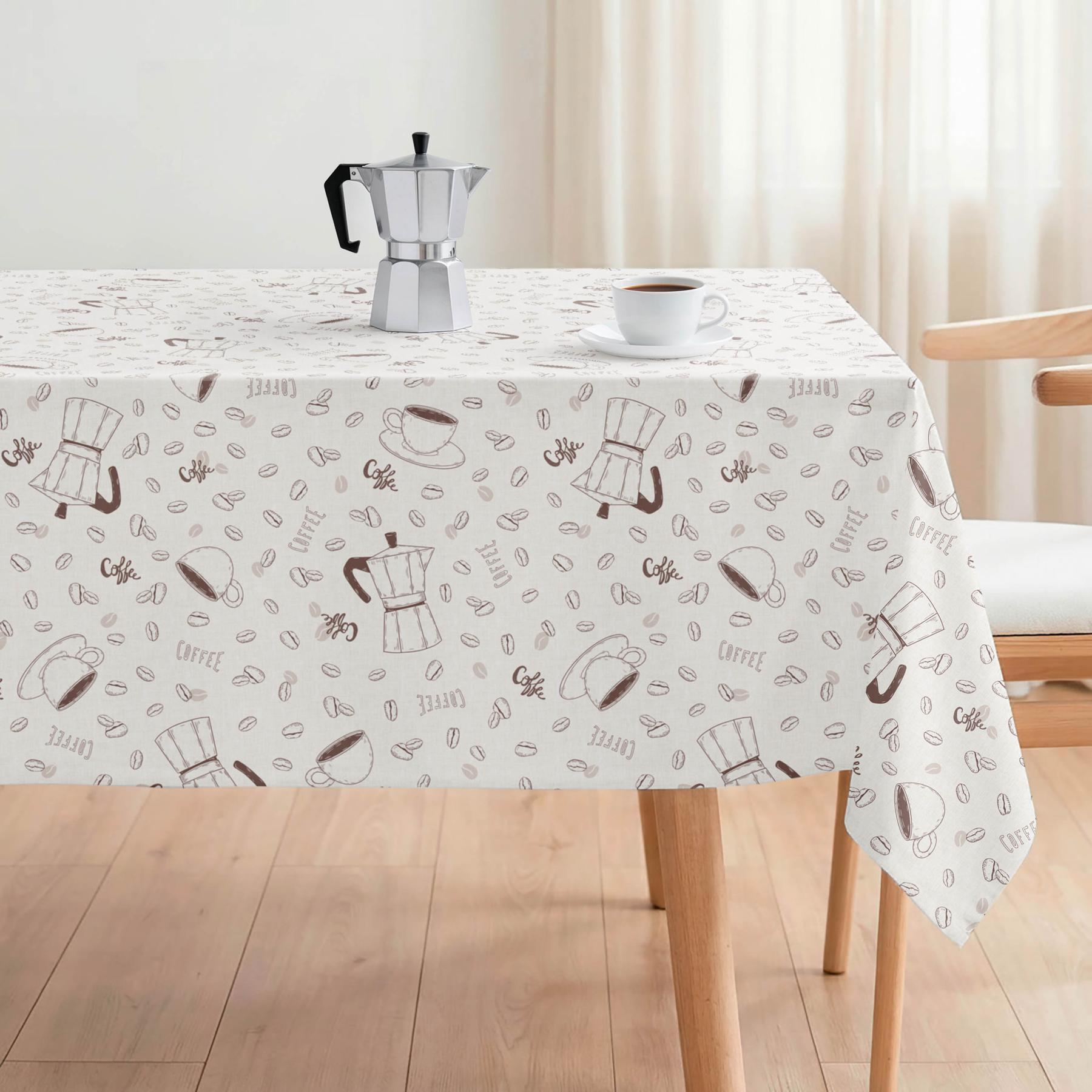 Nappe anti-taches COFFEE MARRON - enduite