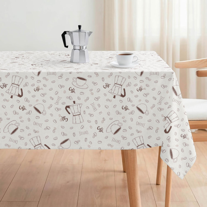 Nappe anti-taches COFFEE MARRON - enduite