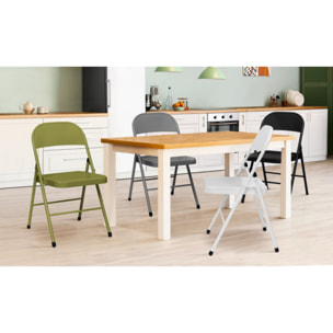 Chaises métal pliante Lucy - Gris