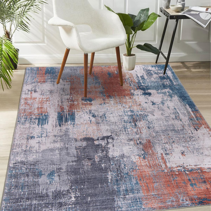 Tapis salon et chambre tissé motif abstrait VOKU