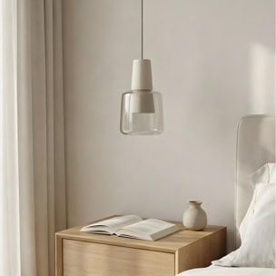 LEDS C4 Colgante Khoi Surfaced LED 22.7 Blanco cálido - 3000K ON-OFF Blanco 907lm