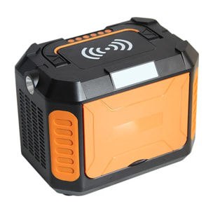 Estación de energía portátil XY-200, 500W. Salidas DC 12V y 24V, USB, incluye luz LED. Tamaño: 24,5x18x18 cm; 5kg.