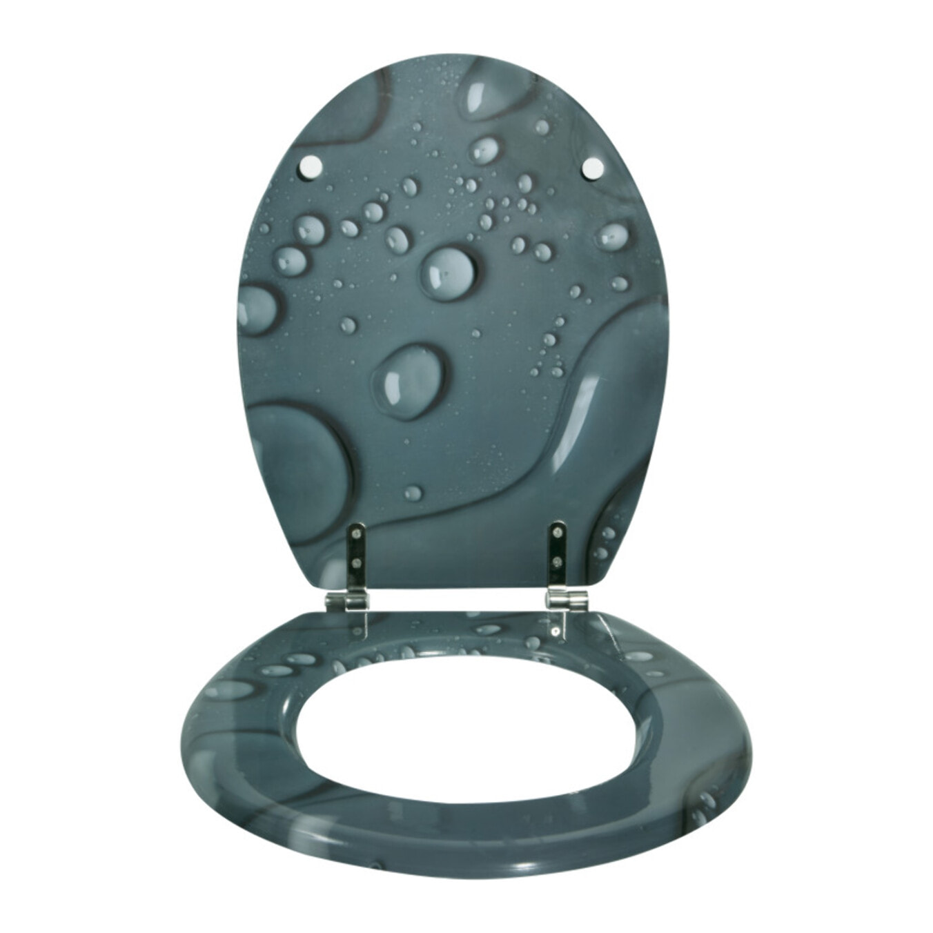 Abattant wc MDF MOANA Gris - Charnières Inox MSV