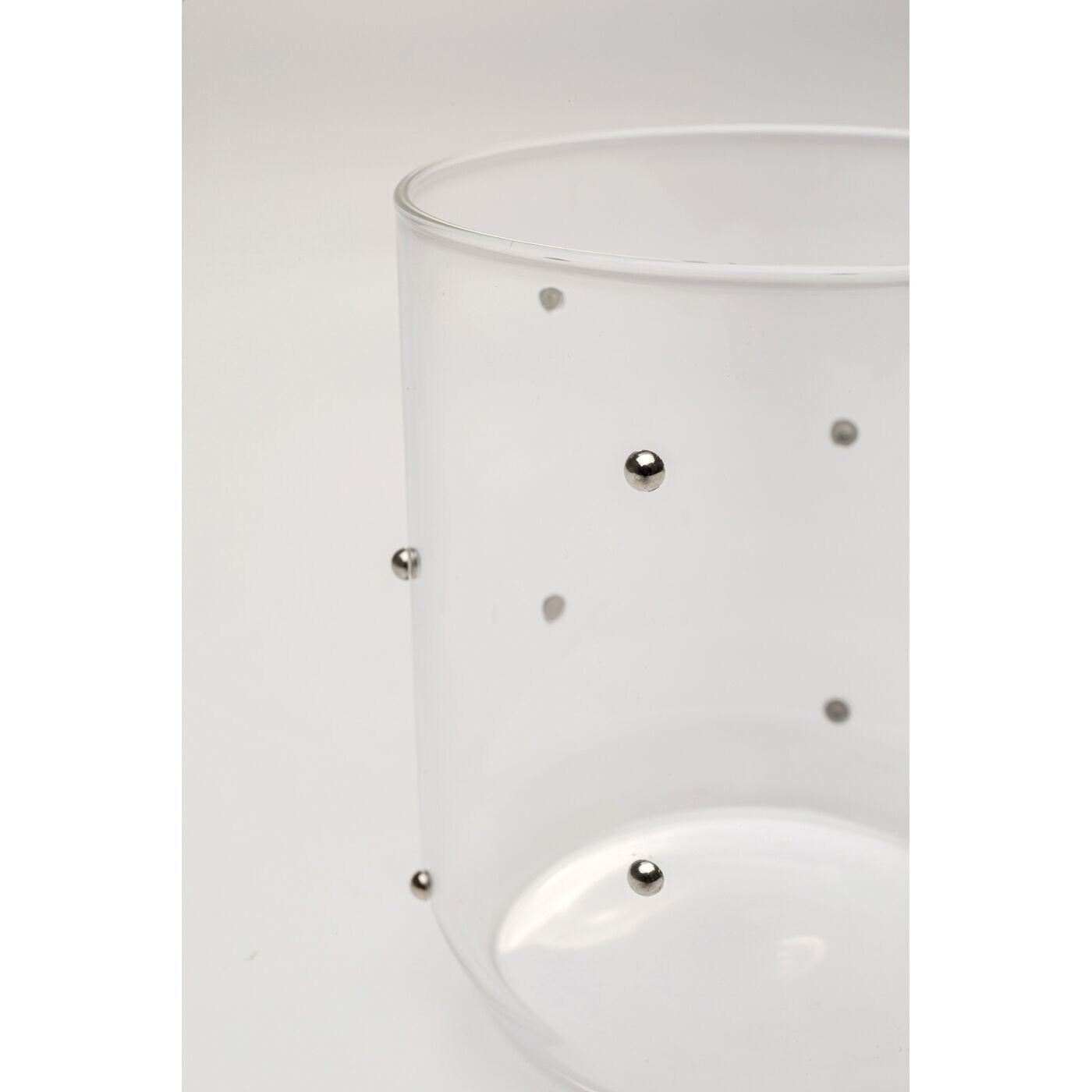 Verres à eau Glam Dots argentés set de 4 Kare Design