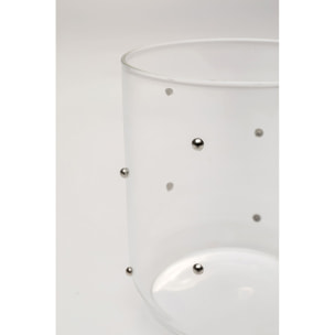 Verres à eau Glam Dots argentés set de 4 Kare Design