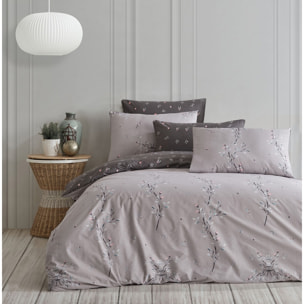 Parure housse de couette et taie(s) d'oreiller coton imprimé