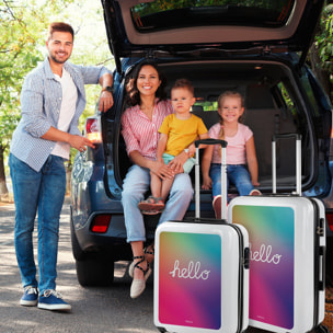 Juego De Maletas Pc Itaca Base Blanco Blanco Hello