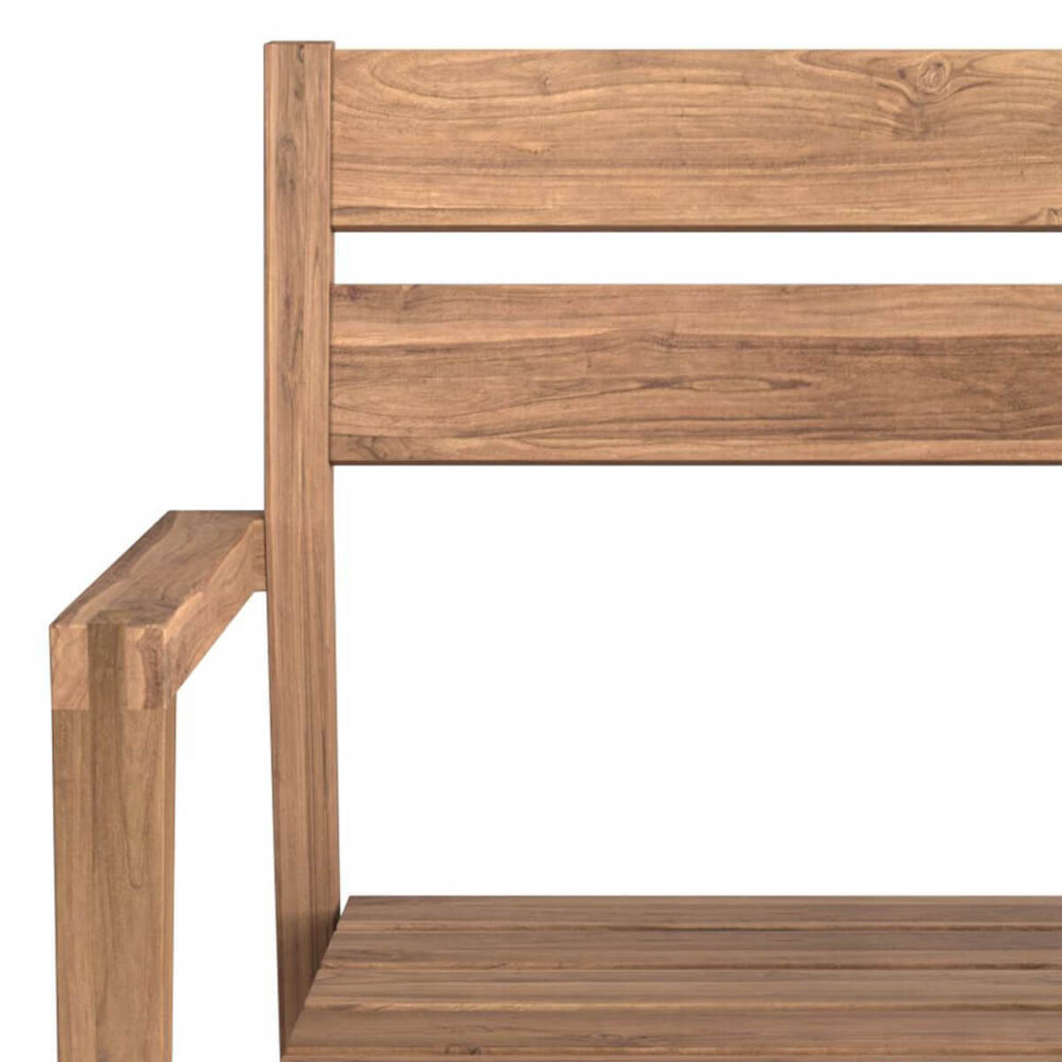 Lot de 2 chaises de jardin en bois de teck - Lucia