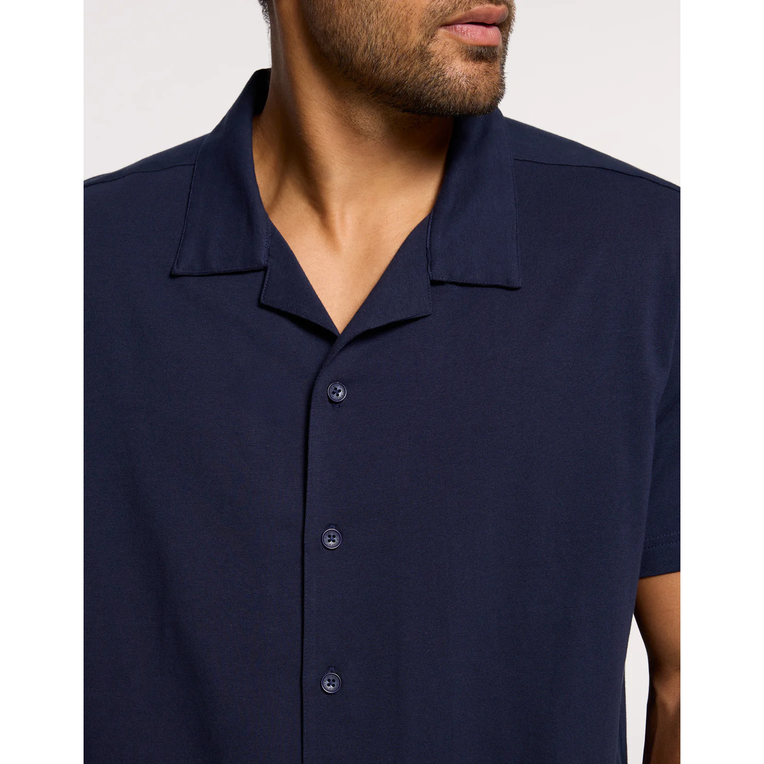 Camisa Manga Corta Azul Marino - Atimo