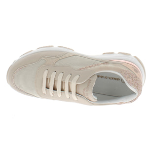 Armata di Mare Scarpe Donna Sneakers Casual con Soletta in Memory Foam AMD S61H05 Beige Rose Gold