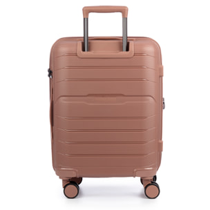 Set di 3 valigie Trolley espandibili, in materiale leggero PP resistente alla rottura. Chiusura TSA numerica, 4 ruote doppie girevoli a 360°.