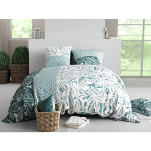 Parure housse de couette imprimée + 2 taies Foliage