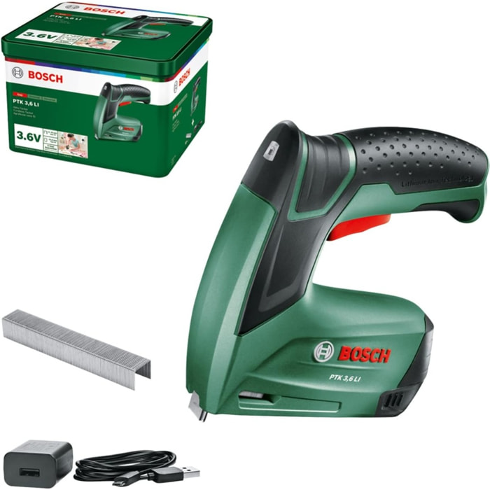 Grapadora inalámbrica PTK 3.6 LI - BOSCH - Caja de metal - 0603968200