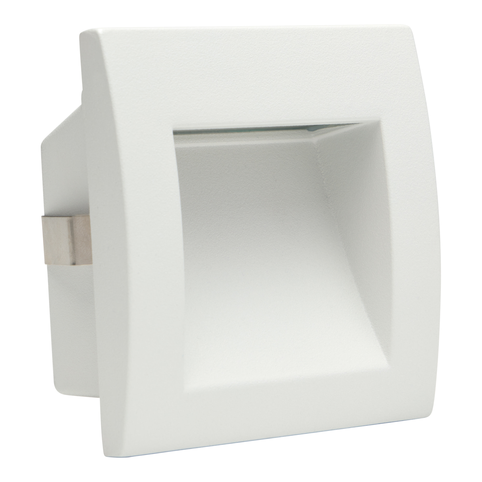 Forlight - Empotrable de pared Zilo Aluminio, Cristal Blanco, Transparente